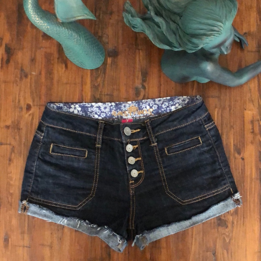 Almost Famous dark wash shorts